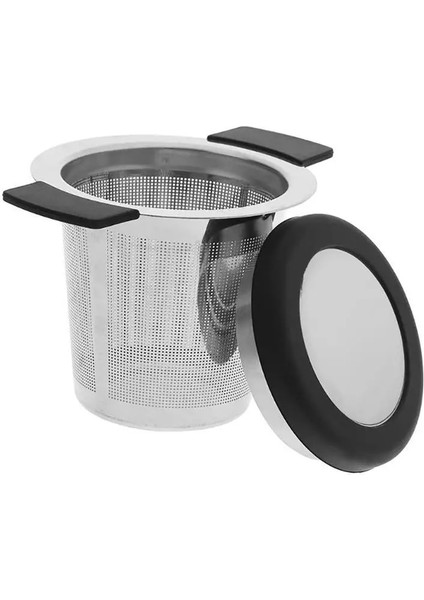 Kırmızı Stil Paslanmaz Çelik Yeniden Kullanılabilir Çay Demlik Sepeti Kulplu Ince Örgü Çay Süzgeci Kapaklı Çay ve Kahve Filtreleri Gevşek Çay Yaprağı Için (Yurt Dışından) fiyatları