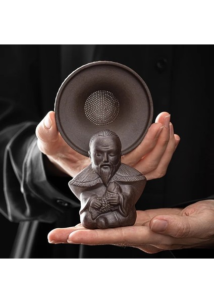 Bambu Şapka Filtre Stili Lakes Seramik Filtre Grubu Yaratıcı Yaşlı Balıkçı Küçük Keşiş Bambu Şapka Çay Hunisi Çay Süzgeci Çay Filtresi Çay Demlik Çay Seti (Yurt Dışından) fırsatları