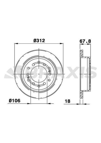 AE0693 Arka Fren Disk Aynası Toyota Land Cruiser 2.4td DF4484