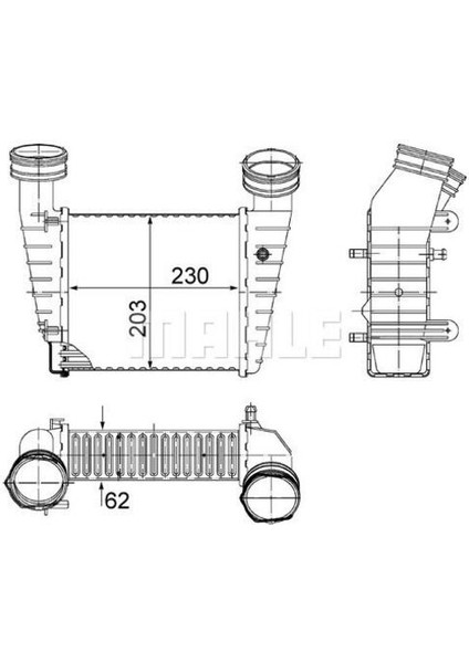 -Knecht-Behr CI347000S Turbo Radyatör Intercooler Avb Awavf Bsv Passat 97-05 Superb 02-07 3B0145805D