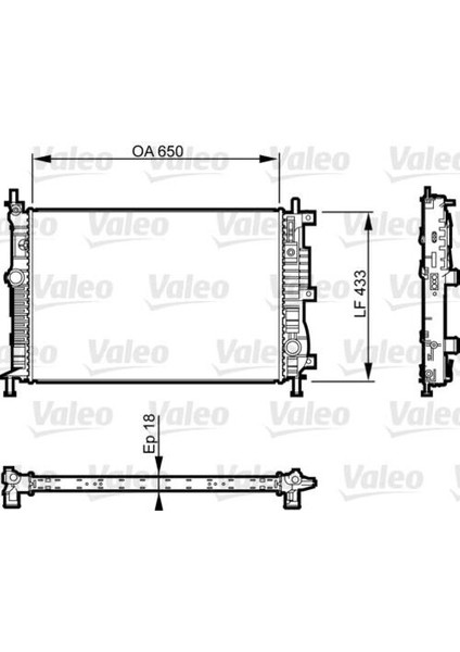735555 Radyatör Opel Zafira Peugeot 3008 Citroen C4 Picasso 2012- 9673628780