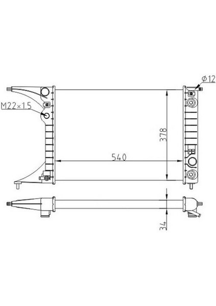 MOP430034 Radyatör Mechanıcal M A 540 378 34 Omega B 2.0ı 94 63071 6302008