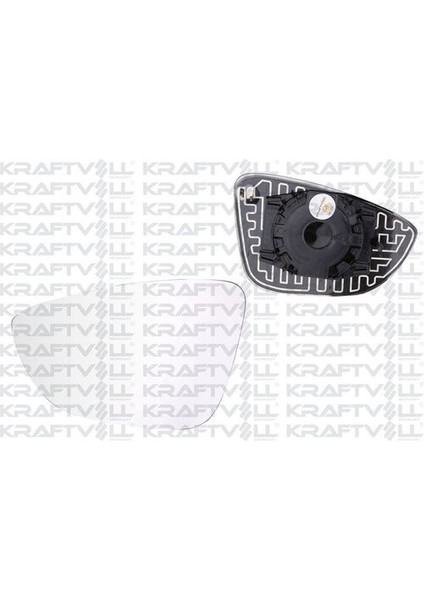 09080171 Dış Dikiz Ayna Camı Elektrikli Isıtmalı Sol Asferik Camlı Passat (10-) 3C8857521