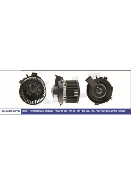 342745 Kalorifer Motoru P307 01-08 206 206 T3E Plus Xsara Picasso Otomatik Soğutma 6441K0