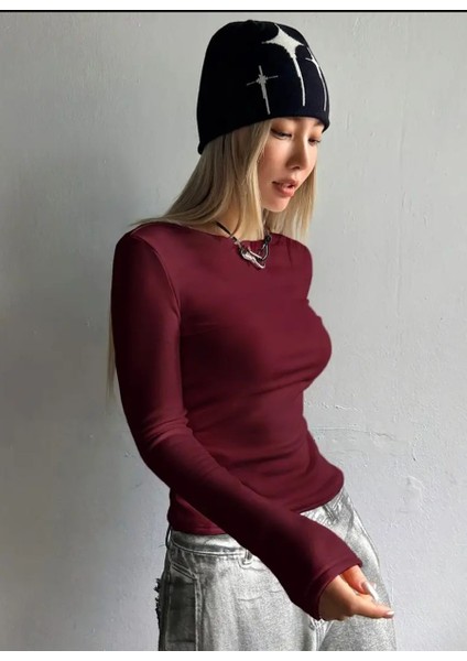 Içi Polarlı Slim Fit Uzun Kollu Body