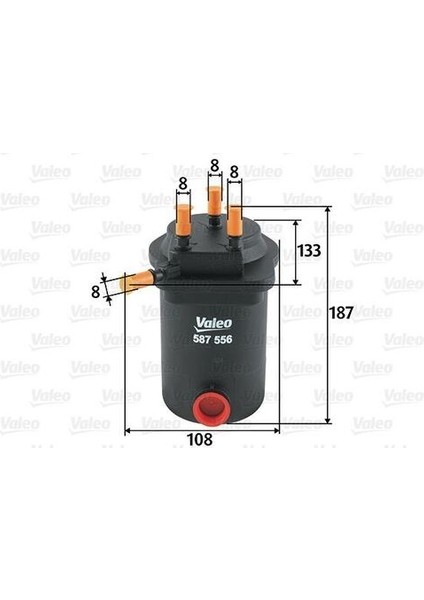 587556 Yakıt Filtresi Mazot Renault Megane Iı 03-Megane Iı 06 11-Scenic Iı-Grand Scenic Iı 1.5 Dcı 7701062104