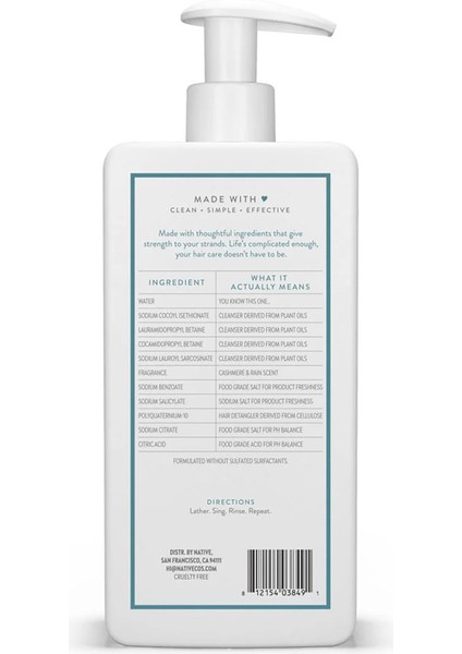 Cashmere & Rain Güçlendirici Şampuan 487 ml