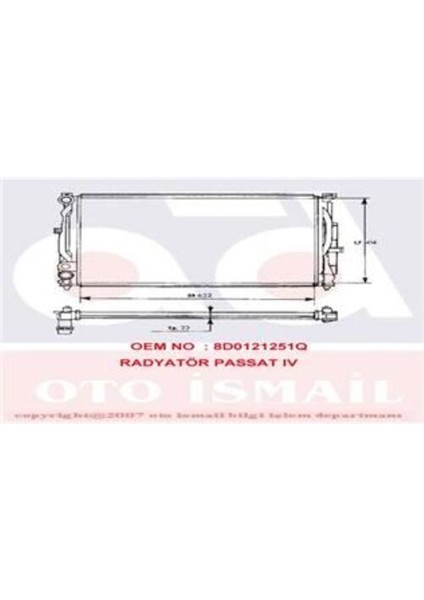 731537 Motor Radyatörü Passat A4 A6 1.6 1.8t 1.9tdı 97-00 8D0121251Q