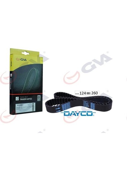 58124260 Triger Kayışı 124X260 Toyota Corolla 1.3 16V 92-99 124 Diş 1356811080