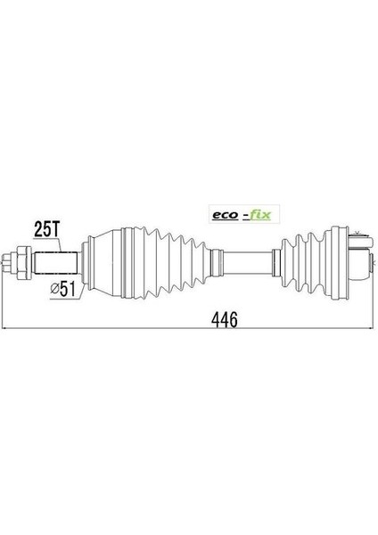 KRL5027ECF Ön Aks Palio-Albea -Fiorino 05-1.3mjt Sol Yarım 51798087