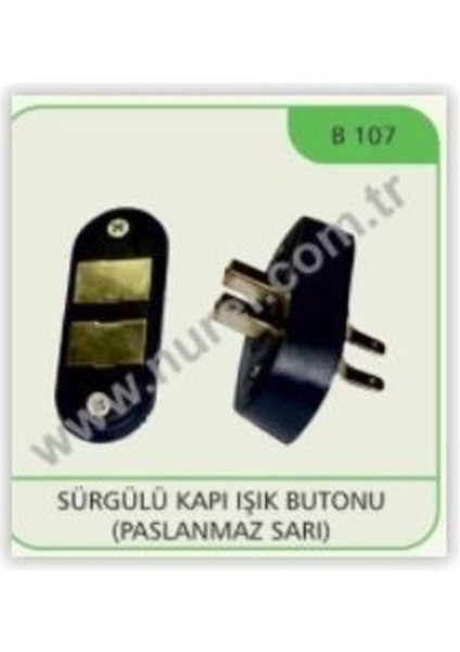 B107 Kapı Işık Otomatiği Sürgülü Kapılar Için 2 Fişli (Paslanmaz Sarı)