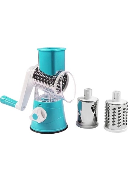 Mavi Stil Yeni Sebze Mandolin Dilimleyici Hızlı Döner Tambur Rende Somun Parçalayıcı Sebze Kesici Soyucu Spiralizer Peynir Doğrayıcı (Yurt Dışından)