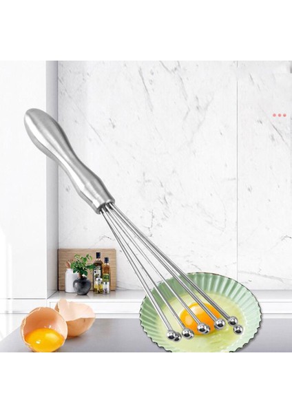 No.2 Tarzı Paslanmaz Çelik Top Çırpma Paslanmaya Dayanıklı Boncuk Yumurta Kırbaç El Mutfak Karıştırma Araçları (Yurt Dışından)