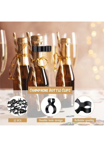 Ampagne Şişesi Glitter Tek Tutucu Güvenlik Klipleri Mum Noel Partileri Düğün Töreni Için Şişe Klipleri (Yurt Dışından)
