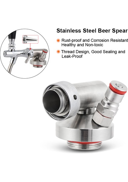 B Tarzı Mini Fıçı Mızrak Mini Fıçı Musluk Dağıtıcı Al Yapımı Bira Growler Mızrak Fıçı Hızlı Bağlantı Konektörü Homebrew Kiti Bira Aksesuarları (Yurt Dışından) fırsatları