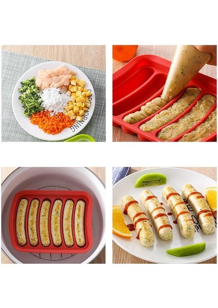Mavi Stil 6 1 Sosis Makinesi Dıy Kalıp Yapımı Sosisli Sandviç El Yapımı Jambon Silikon Kalıp Bebek Maması Makinesi Mutfak Pişirme Aletleri (Yurt Dışından) fırsatları