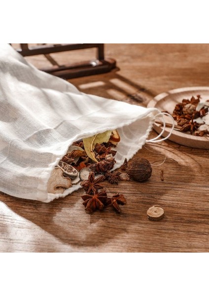 30X35CM Tarzı 5 Adet Pamuk Muslin Ipli Çanta Ev Brew Şarap Bira Elek Suyu Sebze Kahve Filtresi Pişirme Otlar Çay Hediye Paketleme (Yurt Dışından) indirimleri