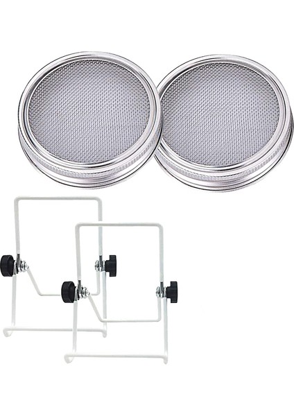 Gümüş Tarzı 2 Takım Paslanmaz Çelik Konserve Kapakları Geniş Ağızlı Cam Turşu Kavanozu Konserve Orgarouts Brokoli Mercimek Tohumları Için Uygundur (Yurt Dışından) fiyatları