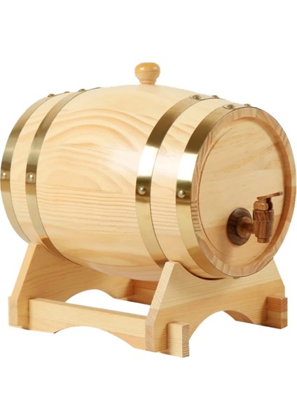 1.5l Şarap Kırmızısı Stili 1 Adet 3l Ahşap Sürahi Retro Sürahi Eski Meşe Şarap Varil Fıçı Brewage Bira Tekila Şarap Viski (Yurt Dışından)