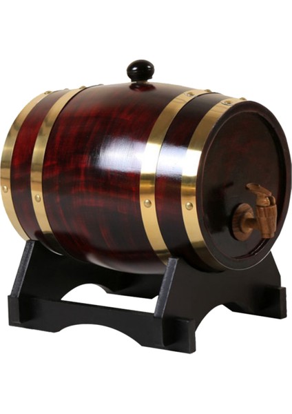 1.5l Şarap Kırmızısı Stili 1 Adet 3l Ahşap Sürahi Retro Sürahi Eski Meşe Şarap Varil Fıçı Brewage Bira Tekila Şarap Viski (Yurt Dışından)