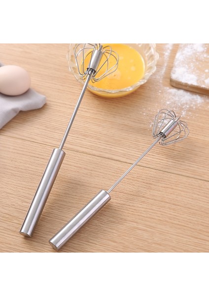 25CM Tarzı Paslanmaz Çelik Yarı Otomatik Yumurta Çırpıcı El Basıncı Dönen Yumurta Araçları Karıştırma Yumurta Çırpıcı Mutfak Pişirme Araçları (Yurt Dışından)