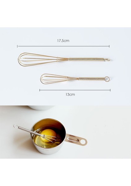 17,6 cm Tarzı Paslanmaz Çelik Mini Boy Yumurta Çırpıcı El Çırpma Altın Çok Fonksiyonlu Mikser Pişirme Kek Aracı (Yurt Dışından) indirimleri