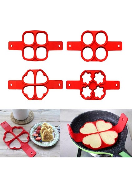 Yuvarlak Kalp Stili 1 Adet Silikon Yapışmaz Fantastik Yumurta Halkası Pişirme Aracı Yumurta Ocak Tavası Flip Yumurta Kalıp Gözleme Makinesi Mutfak Pişirme Aksesuarları (Yurt Dışından) fiyatları