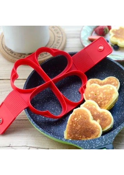 Yuvarlak Kalp Stili 1 Adet Silikon Yapışmaz Fantastik Yumurta Halkası Pişirme Aracı Yumurta Ocak Tavası Flip Yumurta Kalıp Gözleme Makinesi Mutfak Pişirme Aksesuarları (Yurt Dışından) fırsatları