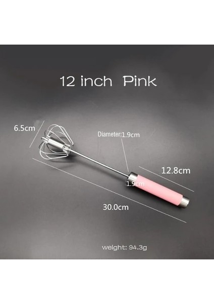 12-Pembe Tarzı Yarı Otomatik Yumurta Çırpıcı Paslanmaz Çelik Manuel Mikser Yumurta Çırpma Krema Mikser Mutfak Aksesuarları Yumurta Araçları Için Uygun (Yurt Dışından)