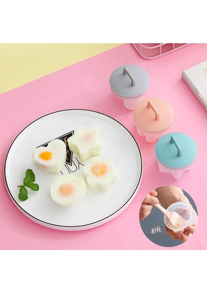 Yeşil Stil Set Sevimli Yumurta Poacher Ocak Seti Plastik Yumurta Kazanı Mutfak Yumurta Pişirici Araçları Yumurta Kalıbı Formu Maker Gözleme Makinesi (Yurt Dışından)