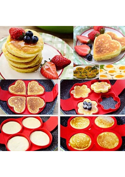 Çiçek Tipi Stili Yumurta Gözleme Halkası Yapışmaz Gözleme Makinesi Kalıp Silikon Yapışmaz Fantastik Yumurta Gözleme Makinesi Omlet Kalıpları Mutfak Pişirme Için (Yurt Dışından) fırsatları