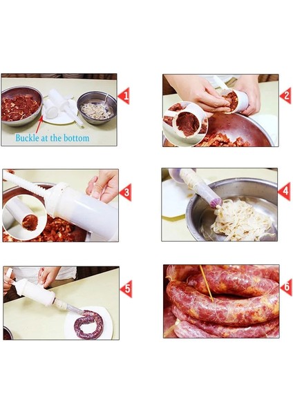 Siyah Stil Gıda Sınıfı Pp Manuel Sosis Doldurma Aletleri Gıda Sınıfı Plastik Sosis Morina Balığı Bağırsakları Yüksek Kapasiteli Mutfak Kıyma Makinesi (Yurt Dışından) indirimleri