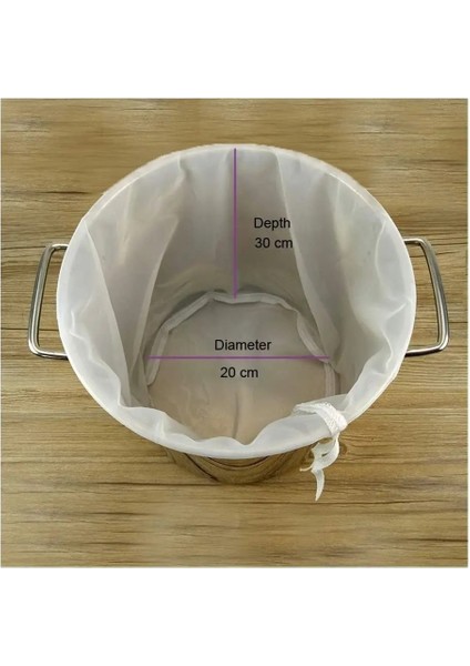 1 Adet 20X30CM Tarzı Naylon Süzme Torbası Ince Örgü Gıda Süzgeç Filtre Torbaları Fındık Süt Şarap Elma Şarabı Elma Üzüm Yeşil Suyu Soğuk Demleme Ev Bira (Yurt Dışından)