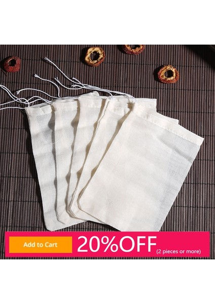 18X20CM Tarzı 5 Adet Pamuk Muslin Ipli Çanta Ev Brew Şarap Bira Elek Suyu Sebze Kahve Filtresi Pişirme Otlar Çay Hediye Paketleme (Yurt Dışından) modelleri