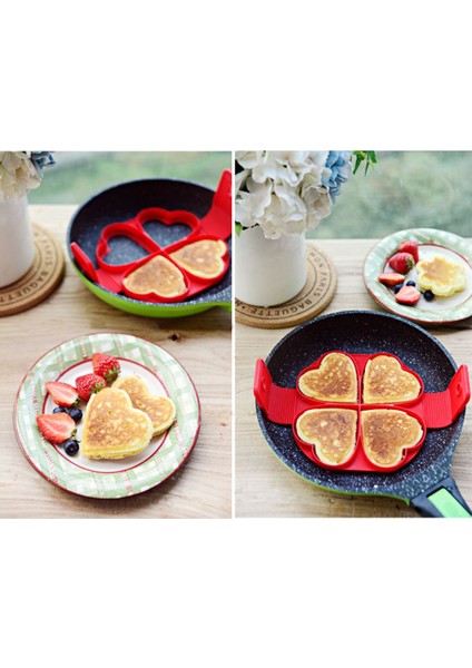 4 Kare Stili Silikon Gözleme Kalıbı Yapışmaz Yumurta Gözleme Halkası Makinesi Kızarmış Yumurta Pişirici Yumurta Şekillendirici Omlet Kalıpları 4 Yönlü Dıy Şekil Aracı (Yurt Dışından)
