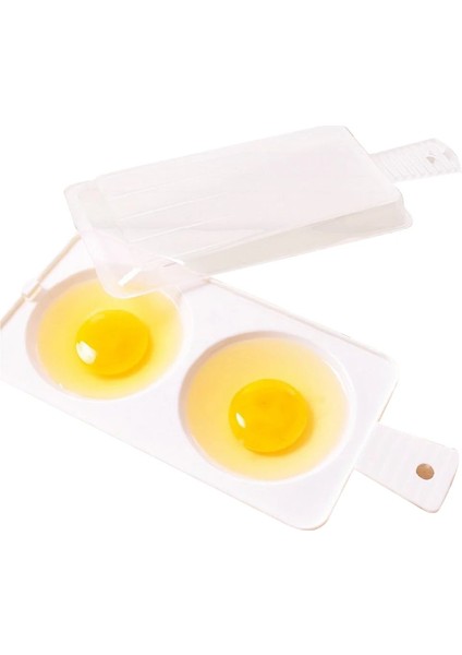Plastik Yumurta Pişirici Mikrodalga Yumurta Kazanı 2 Yumurta Haşlanmış Yumurta Pişirici Pişirme Araçları Çift Kullanımlı Tasarım Yüksek Li Yumurta Aracı (Yurt Dışından) fırsatları
