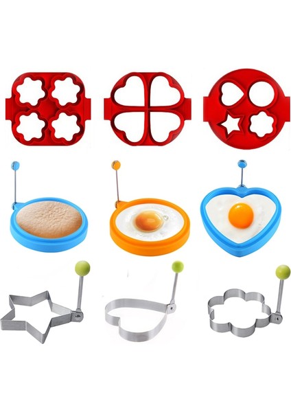 4 Delik-Mix A Stili Karikatür Omlet Yapışmaz Yumurta Kalıbı Yumurta Gözleme Şekillendirici Yüzük Yapışmaz Gözleme Makinesi Mutfak Aksesuarları Yumurta Aracı (Yurt Dışından) fiyatları
