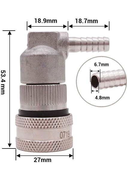 Paslanmaz Çelik "barb Top Kilidi Bağlantı Kesme Seti Gaz ve Sıvı Homebrew Corny Fıçı Bağlayıcı 6mm Bira Hortumu Yepyeni (Yurt Dışından) fırsatları