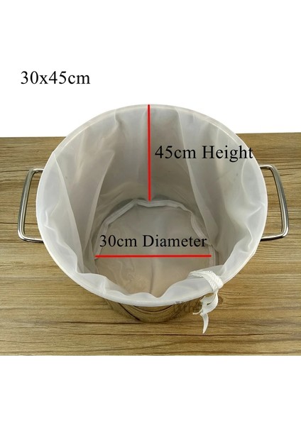 30X45CM Tarzı 500MESH 25 Mikron Yuvarlak Tabanlı Ev Demleme Bira Filtre Torbaları Yeniden Kullanılabilir Naylon Örgü Çantalar Bira Şarap Için Ipli Süzme Mikron Naylon Demleme Torbası (Yurt Dışından)