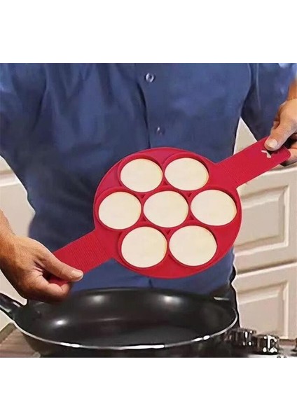 7 Yuvarlak Stil Gözleme Yumurta Halka Makinesi Yapışmaz Pişirme Aracı Yuvarlak Kalp Gözleme Makinesi Yumurta Ocak Pan Flip Yumurta Kalıp Mutfak Pişirme Aksesuarları (Yurt Dışından)