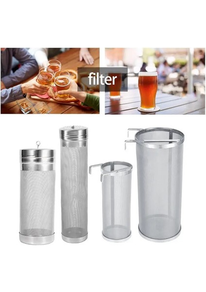 10X25,5 cm Stili Bira Bira 4 Boyut Mikron Paslanmaz Çelik Hop Örümcek Örgü Bira Filtresi Süzgeç Ev Yapımı Ev Demlemek Kahve Kuru Hazne (Yurt Dışından)