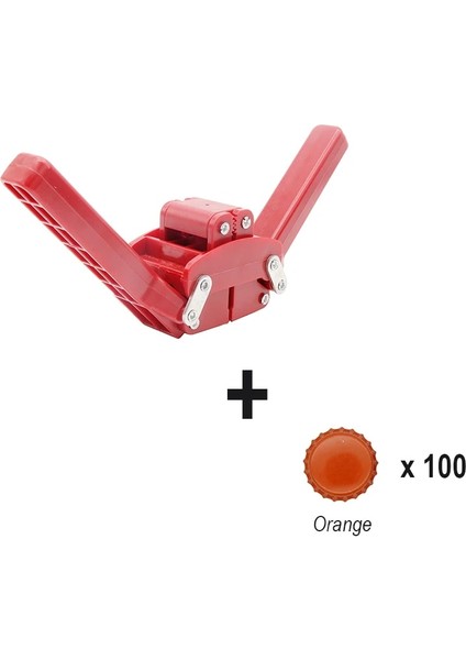 Turuncu Kapaklar Stili Manuel Şişe Kapağı Taç Kapakları Kiti 15 Farklı Renk Taç Kapakları Homebrew Şişeleme Ekipmanı (Yurt Dışından)