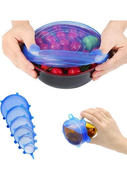 Sarı Stil Silikon Kapak Yeniden Kullanılabilir Uyarlanabilir Silikon Kapaklar Streç Kapaklar Yiyecekleri Taze Tutma Contası Kase Sarma Kapakları Mikrodalga Kapağı (Yurt Dışından) fiyatları