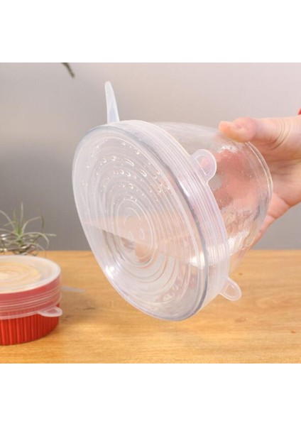 Sarı Stil Silikon Kapak Yeniden Kullanılabilir Uyarlanabilir Silikon Kapaklar Streç Kapaklar Yiyecekleri Taze Tutma Contası Kase Sarma Kapakları Mikrodalga Kapağı (Yurt Dışından) indirimleri
