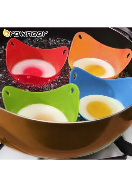 Yeşil Stil Sevimli Renkli Yumurta Kaçak Avcı Silikon Yumurta Kasesi Uygun Yumurtalık Kalıp Gözleme Makinesi Mutfak Kahvaltı Haşlanmış Su Pişirme Aracı (Yurt Dışından)