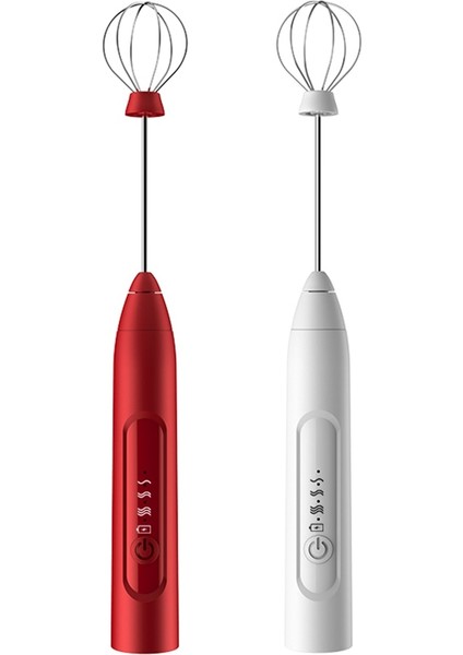 Beyaz Stil USB Elektrikli Çırpma Kahve Süt Içecek Mikser Karıştırma Kafası Çırpma Silindirik Saplı Şarj Edilebilir Ayarlanabilir Gıda Karıştırıcı (Yurt Dışından)