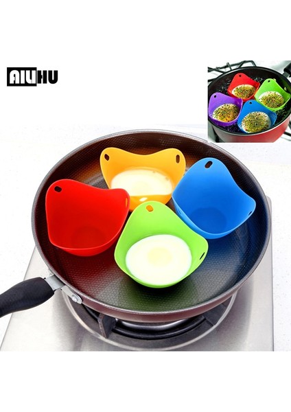 Sarı Stil 4 Adet Mutfak Aksesuarları Setisilikon Yumurta Kaçak Avcı Yaratıcı Araçlar Yumurta Kalıbı Kase Haşlama Bölmeleri Yumurta Pişirme Mutfak Aletleri (Yurt Dışından) indirimleri