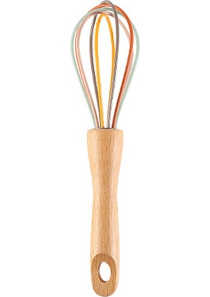 Renkli S Tarzı Doğa Renk Manuel Yumurtalık Yumurta Çırpıcı Ahşap Saplı Mutfak Aletleri Paslanmaz Çelik Krema Blender Süzgeç Aracı (Yurt Dışından)