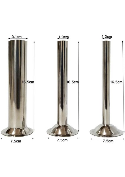 1.2 1.9 3.2cm X5.7cm Stili 3 Adetlot Çapı 5.7cm.5cm.8cm Gıda Sınıfı Sosis Doldurma Doldurma Tüpleri Huniler Nozullar (Yurt Dışından)