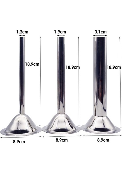 1.2 1.9 3.2cm X5.7cm Stili 3 Adetlot Çapı 5.7cm.5cm.8cm Gıda Sınıfı Sosis Doldurma Doldurma Tüpleri Huniler Nozullar (Yurt Dışından)